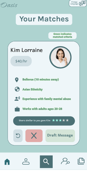Kim Lorraine match card